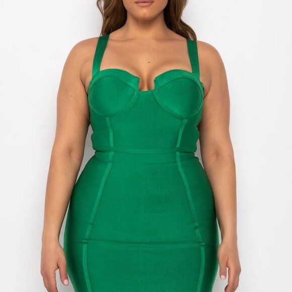 CHARLOTTE  ANGLS BANDAGE SWEETHEART NECK TANK DRESS / Brand NEW ! - Picture 2 of 8